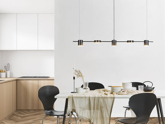 LED Hängelampe SESTRA Metall Schwarz