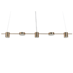 Hängelampe LED Aluminium messingfarben 5-flammig SESTRA