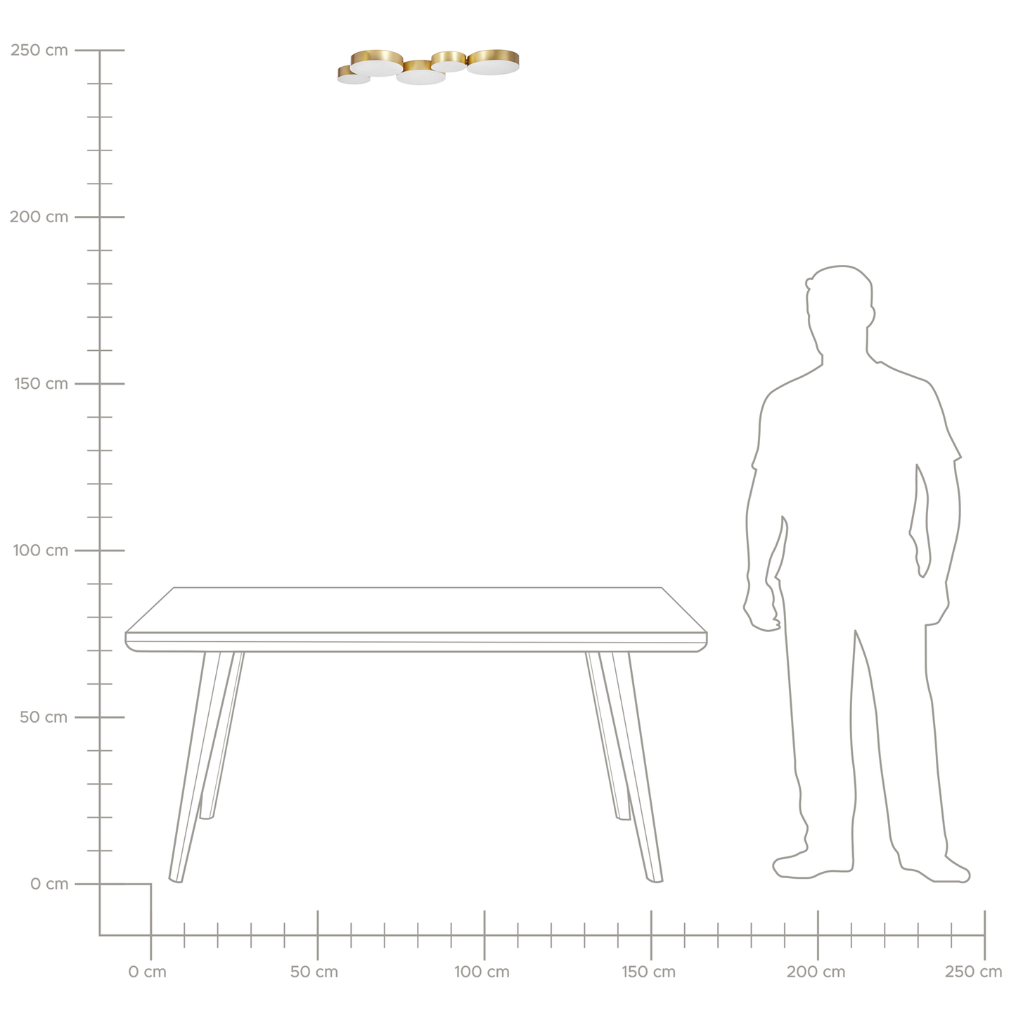 LED Deckenlampe LUGA Metall Gold