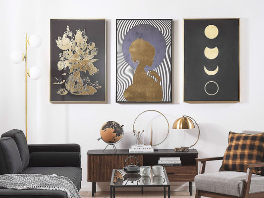 Wanddekoration 63 cm 93 cm Gold ORIANO