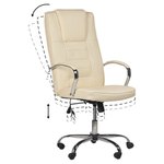 Massagestuhl mit Heizung GRANDEUR Kunstleder Beige