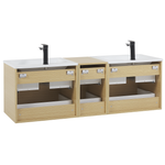 Badmöbel Set heller Holzfarbton MADRID