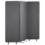 Akustik Raumteiler 3-teilig STANDI Grau 184 cm 184 cm