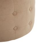Pouf Samtstoff sandbeige rund ⌀ 55 cm TAMPA