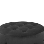 Pouf Samtstoff schwarz rund ⌀ 55 cm TAMPA
