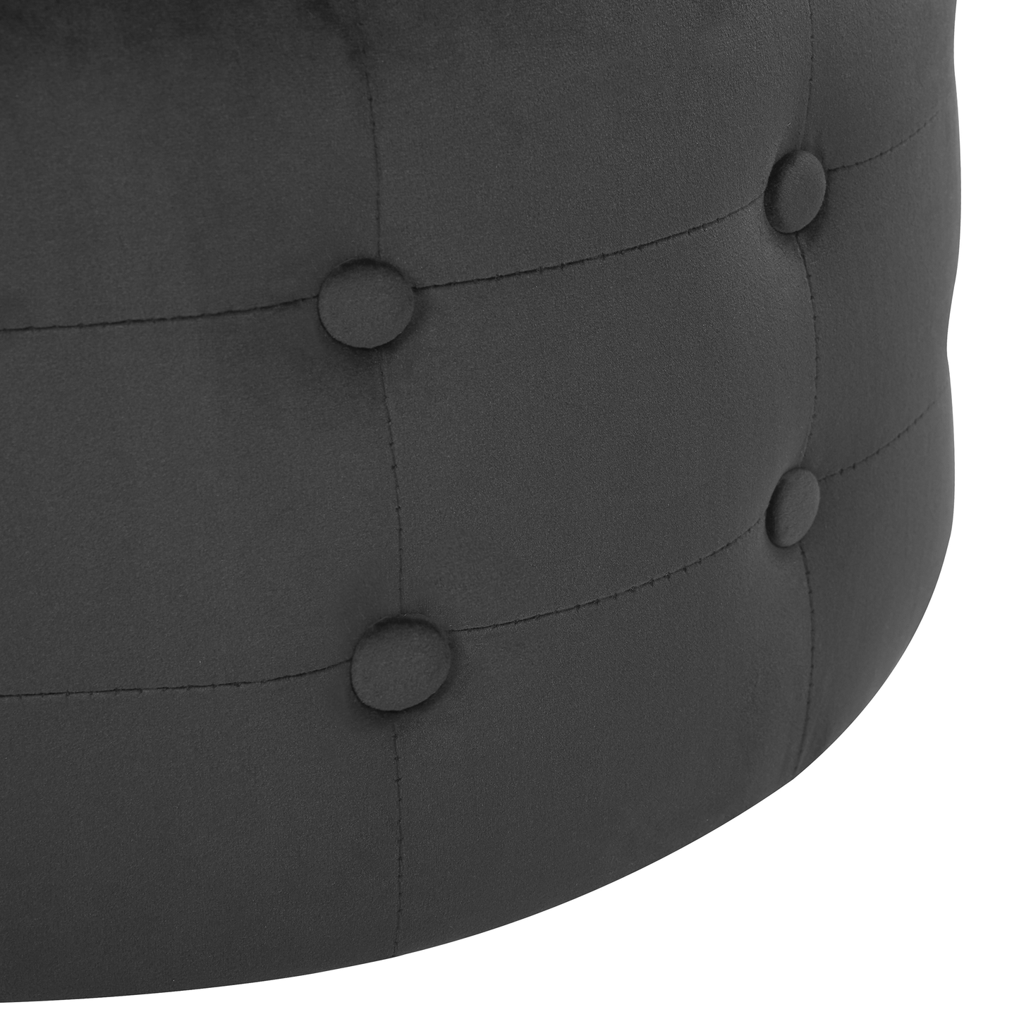 Pouf Samtstoff schwarz rund ⌀ 55 cm TAMPA