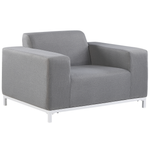 Gartensessel 2er Set ROVIGO Stoff Grau