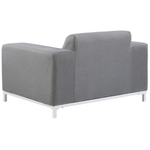 Gartensessel 2er Set ROVIGO Stoff Grau