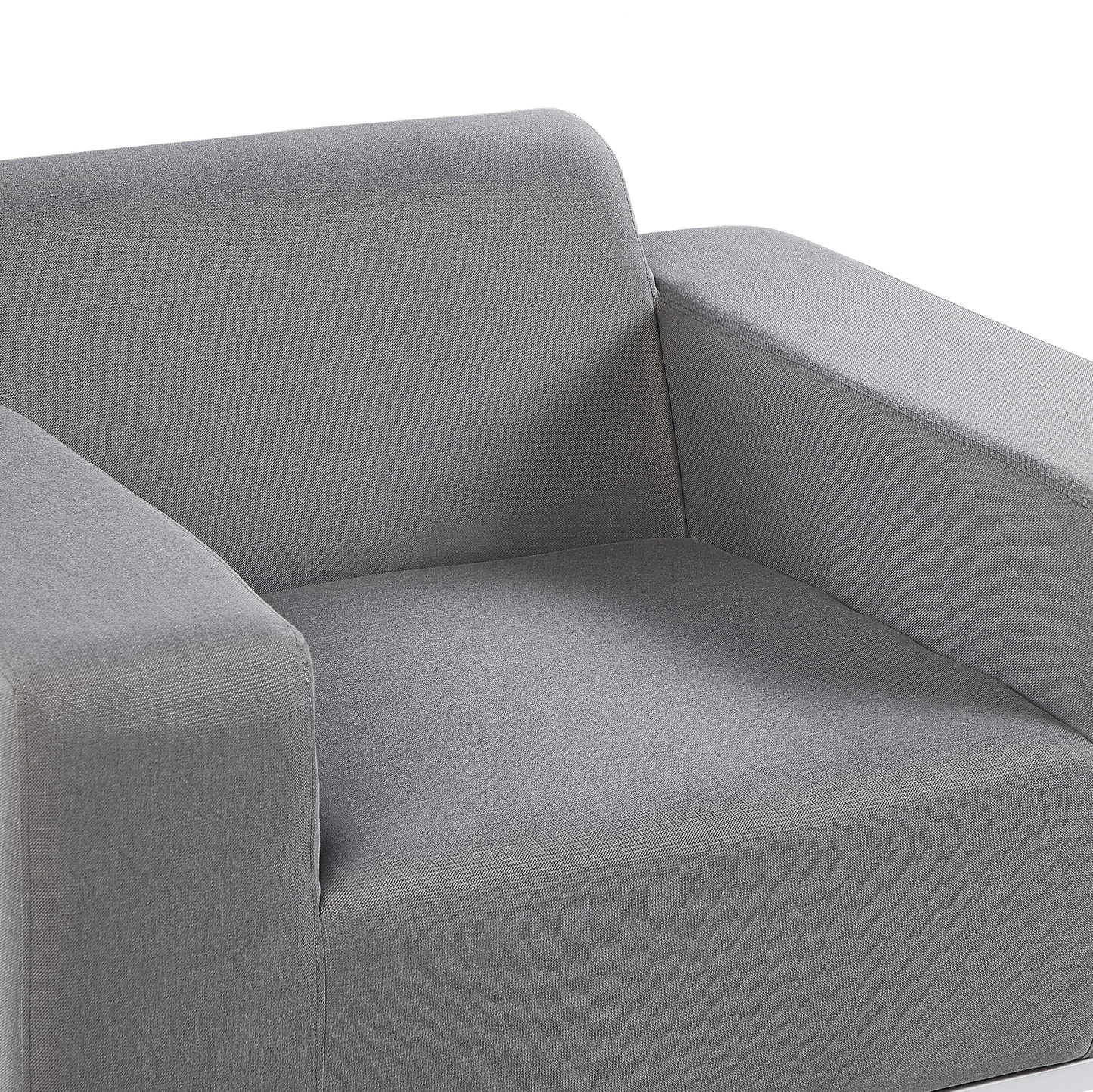 Gartensessel 2er Set ROVIGO Stoff Grau