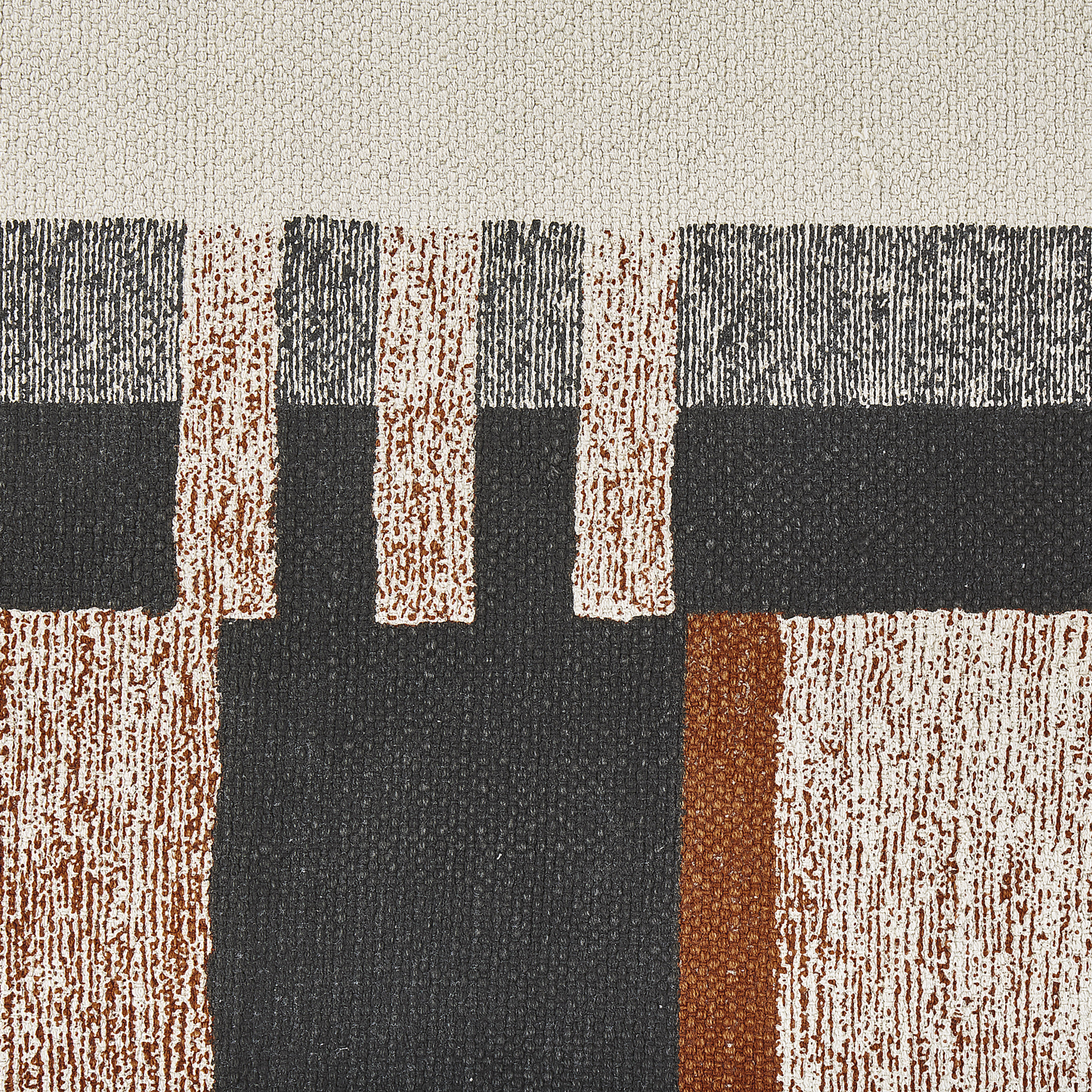 Teppich Baumwolle mehrfarbig 140 x 200 cm abstraktes Muster Kurzflor KAKINADA