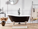 Badewanne freistehend schwarz oval 170 x 76 cm CAYMAN