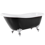 Badewanne freistehend schwarz oval 170 x 76 cm CAYMAN
