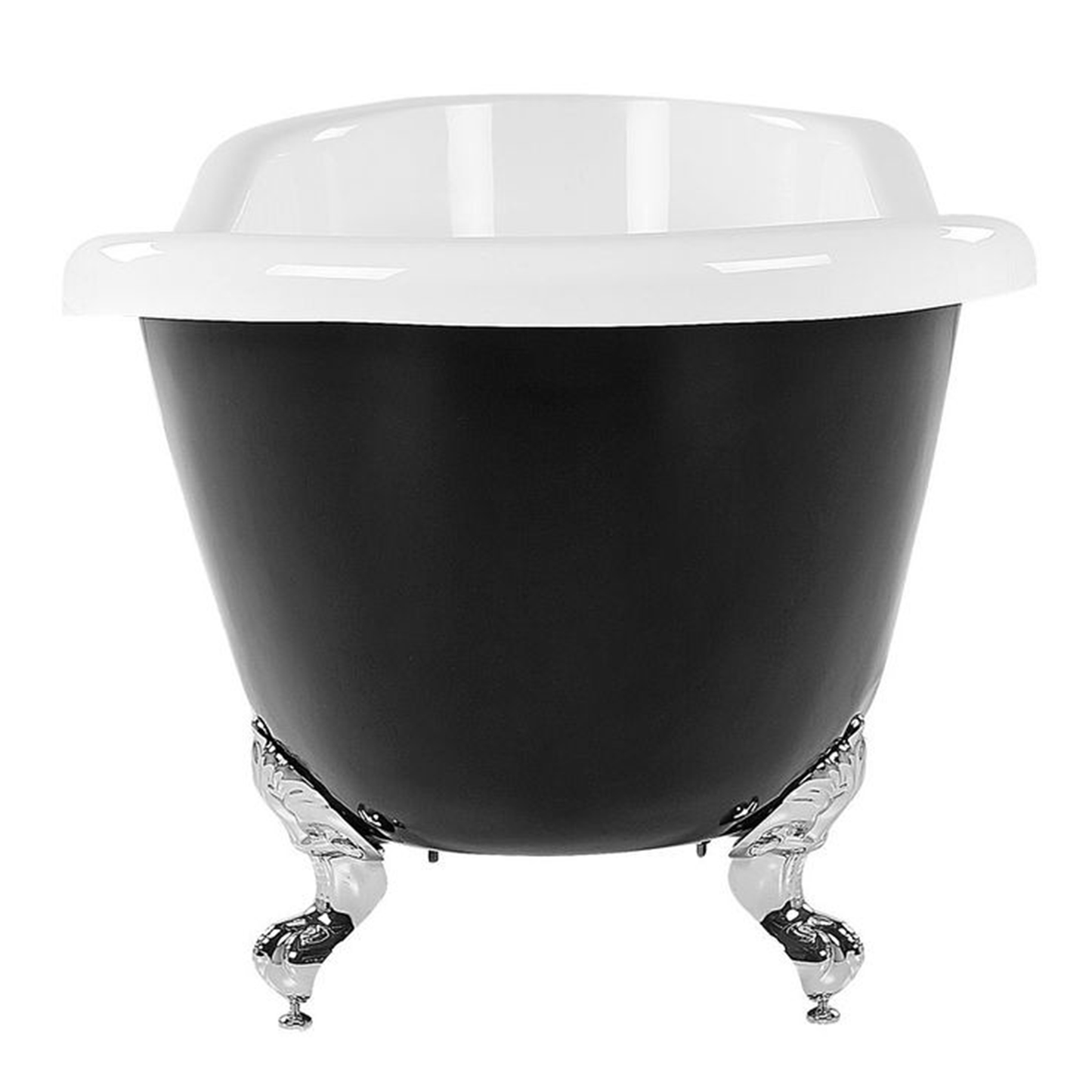 Badewanne freistehend schwarz oval 170 x 76 cm CAYMAN