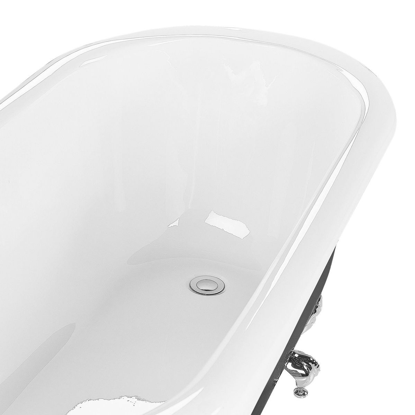 Badewanne freistehend schwarz oval 170 x 76 cm CAYMAN