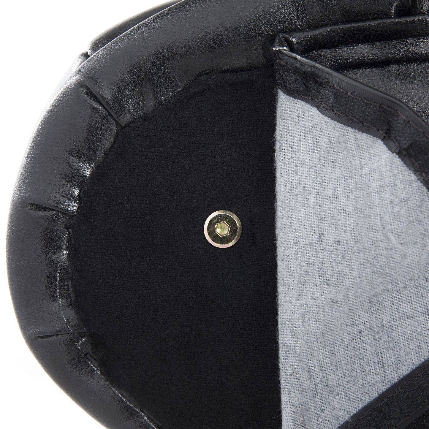 Chaiselongue Kunstleder schwarz glänzend rechtsseitig NIMES