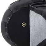 Chaiselongue Kunstleder schwarz glänzend rechtsseitig NIMES