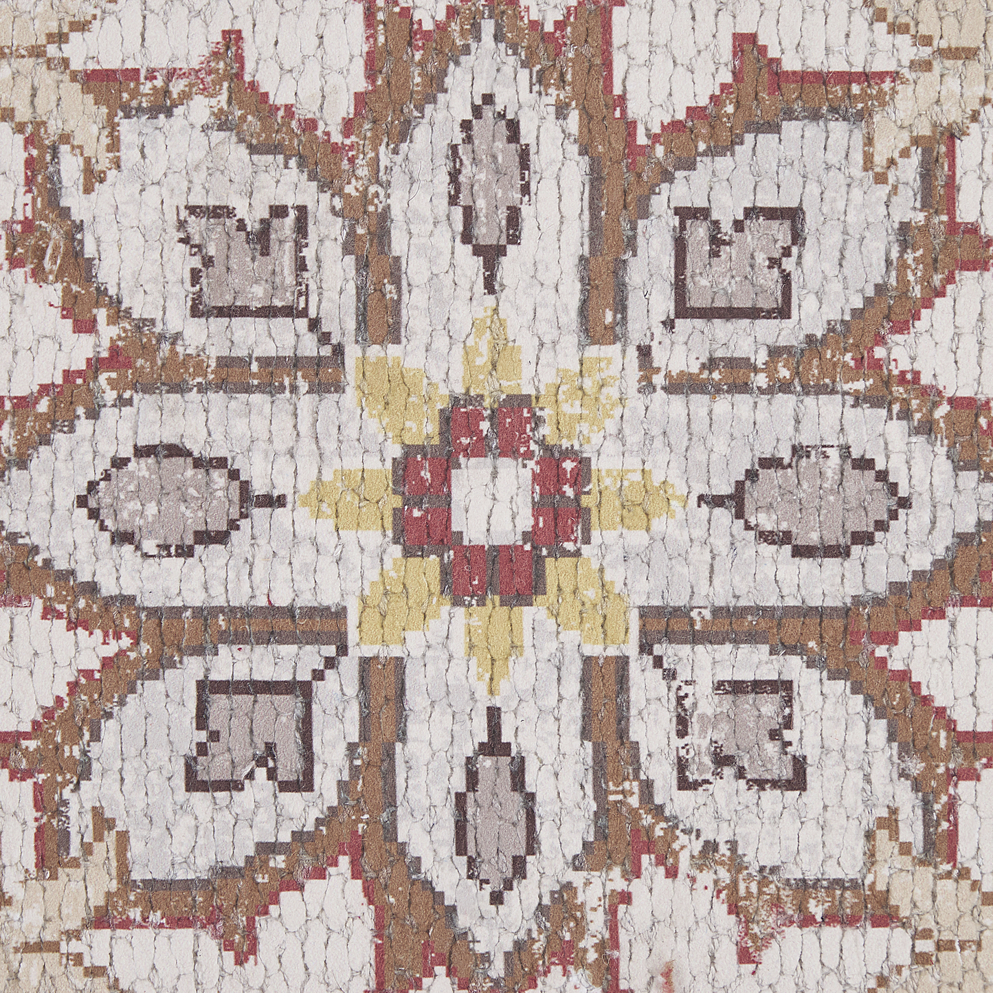 Teppich beige / braun 150 x 230 cm Blumenmuster Kurzflor KATTAKKADA