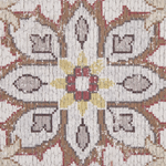 Teppich beige / braun 150 x 230 cm Blumenmuster Kurzflor KATTAKKADA