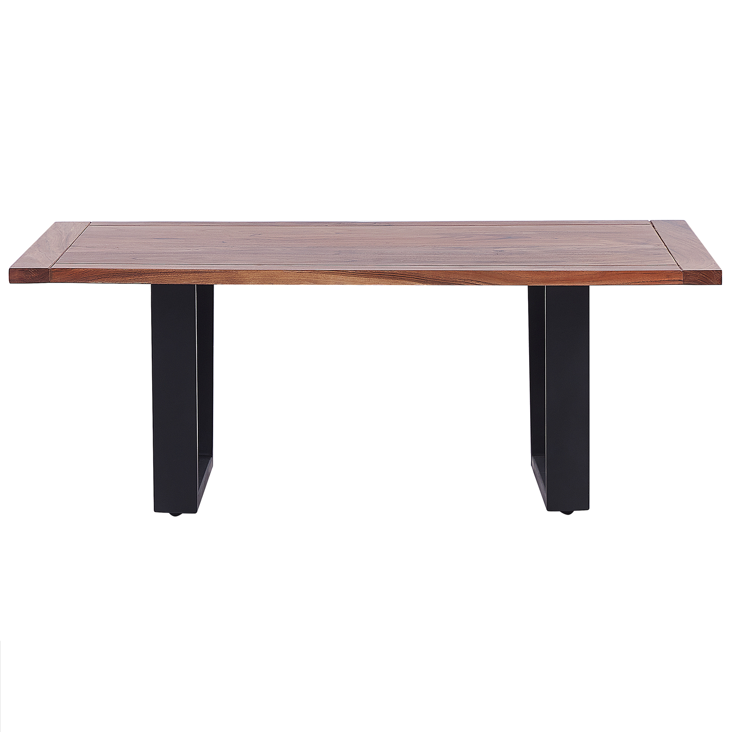 Couchtisch Akazienholz hellbraun / schwarz 120 x 70 cm GRENOLA