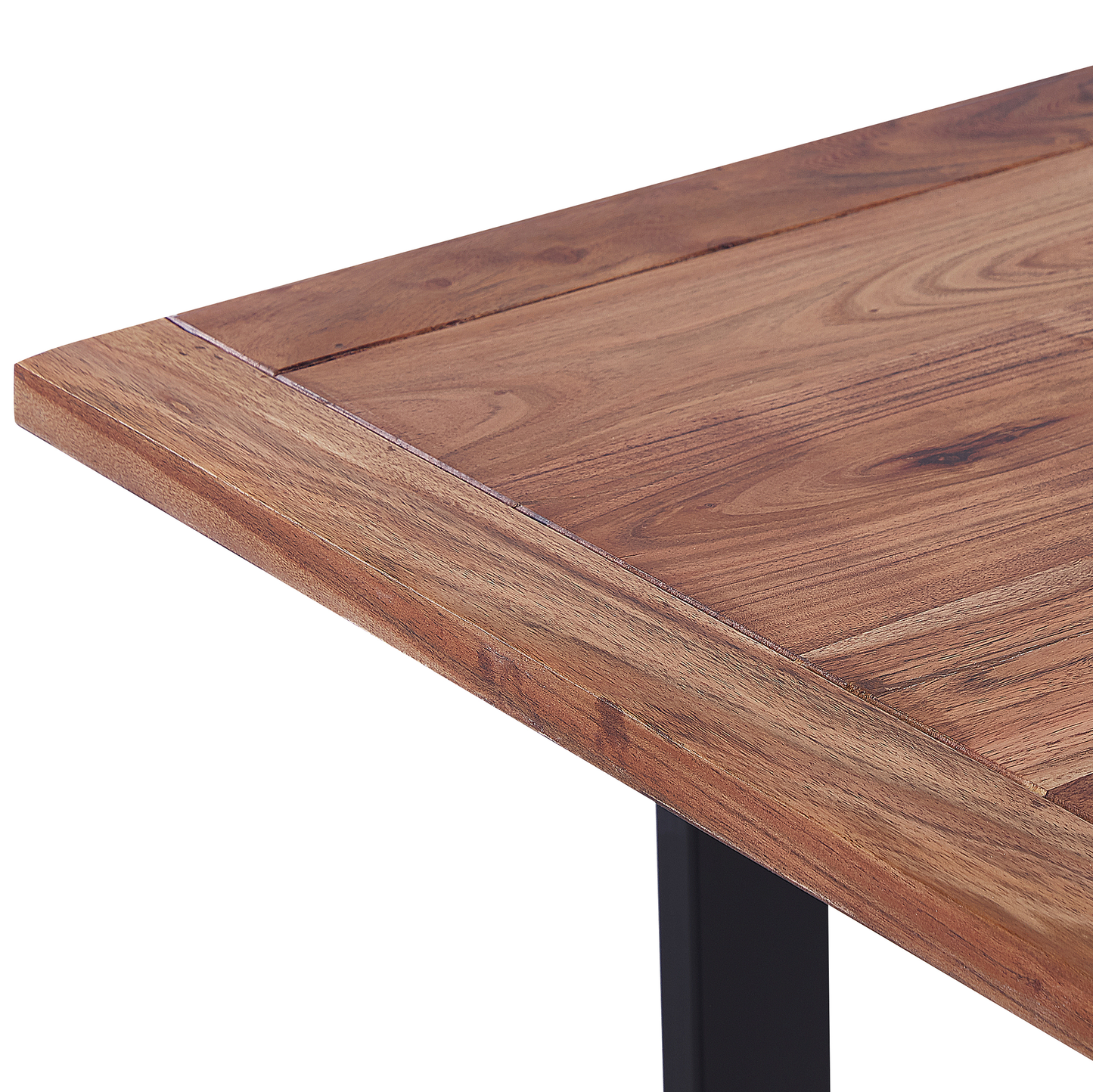 Couchtisch Akazienholz hellbraun / schwarz 120 x 70 cm GRENOLA