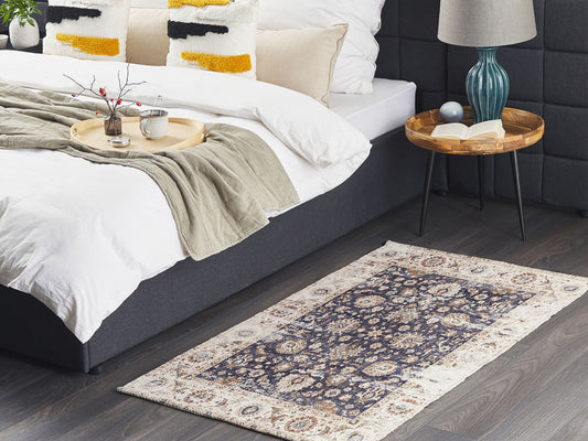 Teppich mehrfarbig orientalisches Muster 80 x 150 cm Kurzflor PELITLI