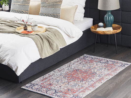 Teppich mehrfarbig orientalisches Muster 80 x 150 cm Kurzflor KORGAN