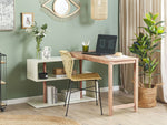 Schreibtischkombination mit Regal heller Holzfarbton / weiss 120 x 45 cm CHANDLER