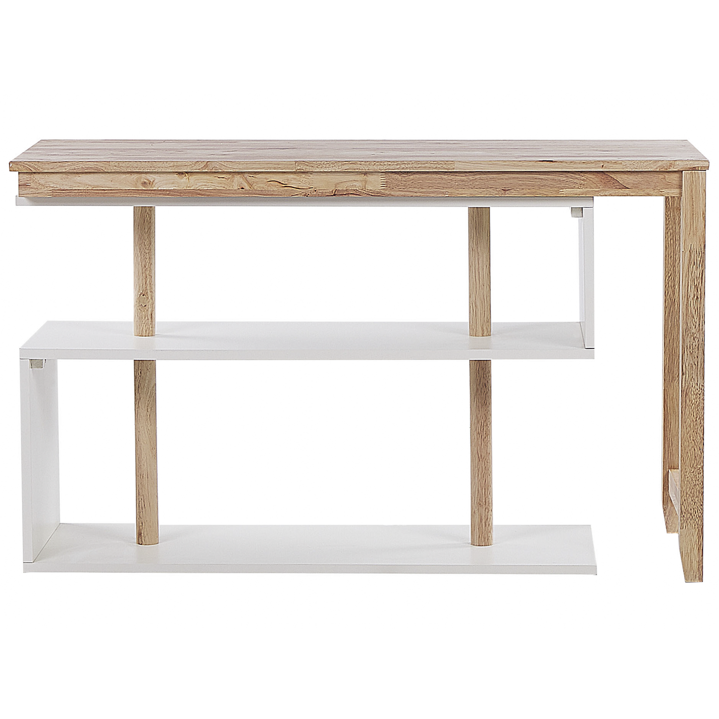 Schreibtischkombination mit Regal heller Holzfarbton / weiss 120 x 45 cm CHANDLER