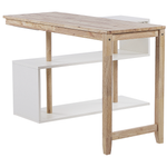 Schreibtischkombination mit Regal heller Holzfarbton / weiss 120 x 45 cm CHANDLER