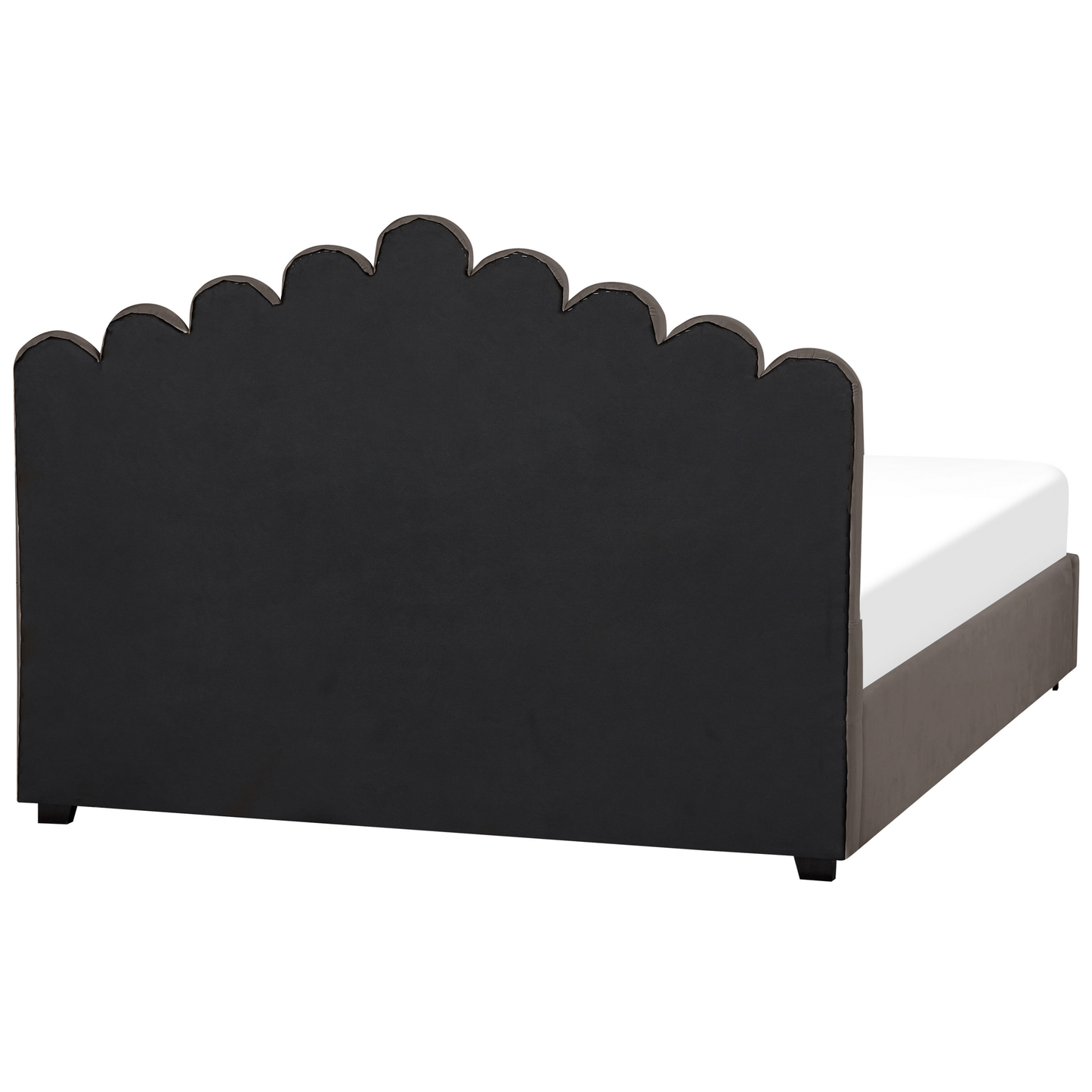 Bett mit Stauraum Samtstoff VINCENNES 180 x 200 cm Taupe