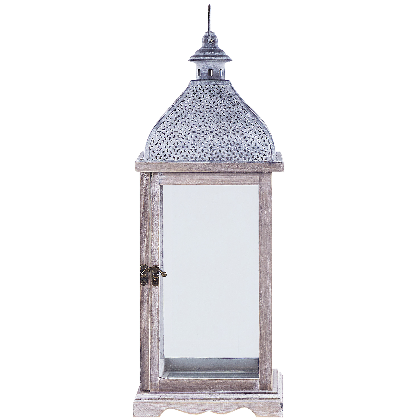 Laterne SAMAR Holz 47 cm Weiss