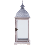 Laterne SAMAR Holz 47 cm Weiss