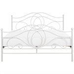 Bett mit Lattenrost Metall LYRA 160 x 200 cm Weiss
