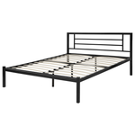 Bett mit Lattenrost Metall CUSSET 140 x 200 cm Schwarz