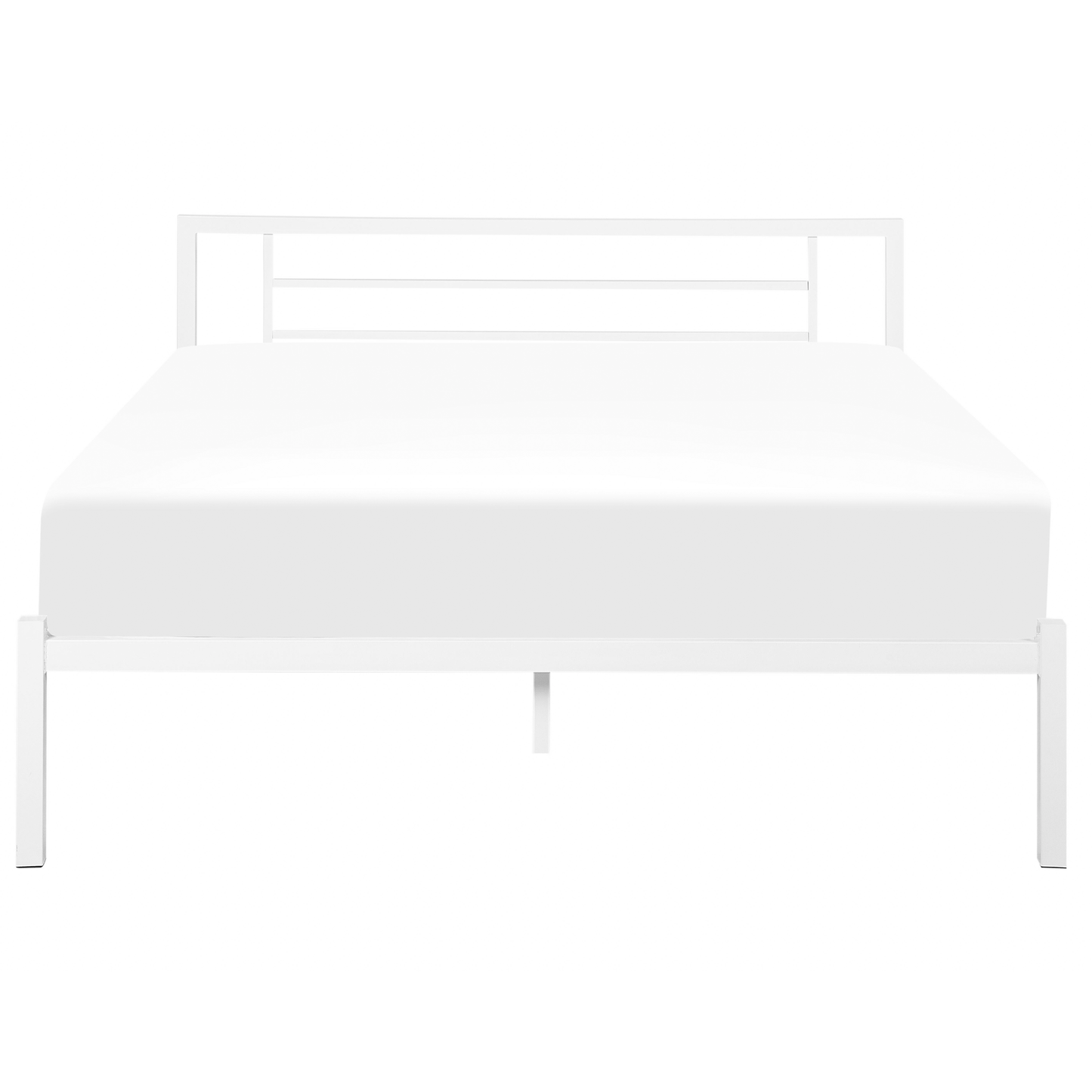 Bett mit Lattenrost Metall CUSSET 140 x 200 cm Weiss