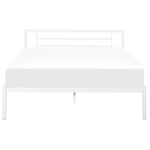 Bett mit Lattenrost Metall CUSSET 140 x 200 cm Weiss
