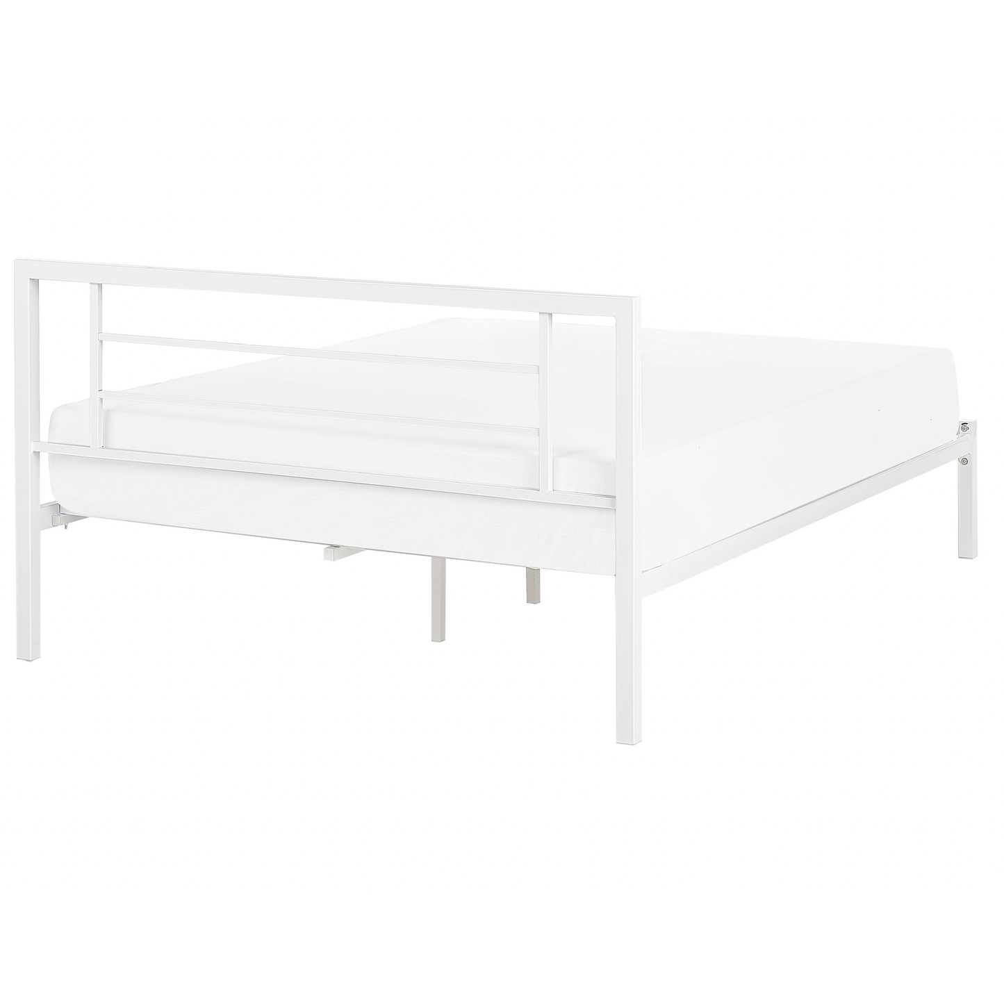 Bett mit Lattenrost Metall CUSSET 140 x 200 cm Weiss