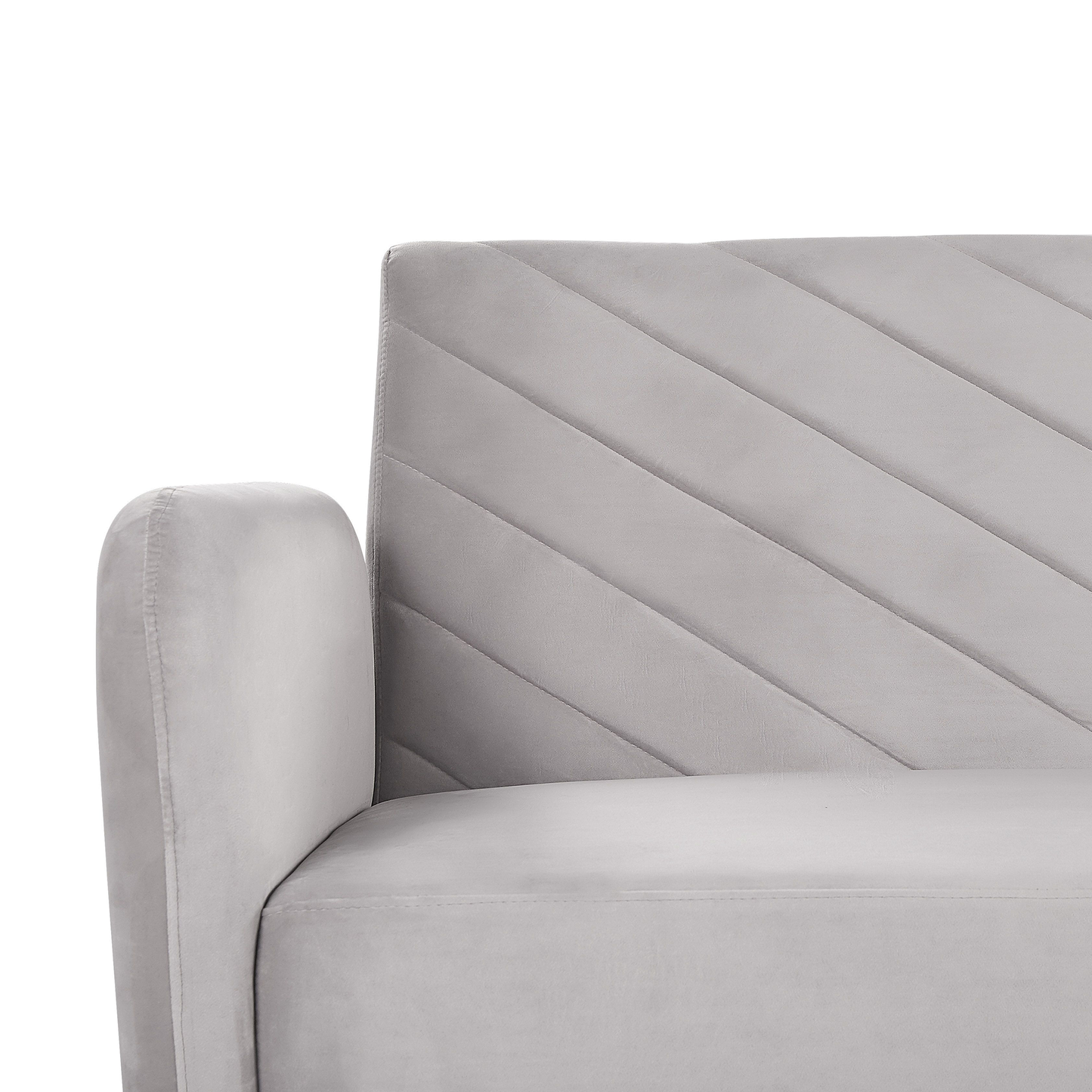 Schlafsofa Samtstoff hellgrau SENJA