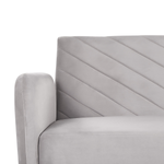 Schlafsofa Samtstoff hellgrau SENJA