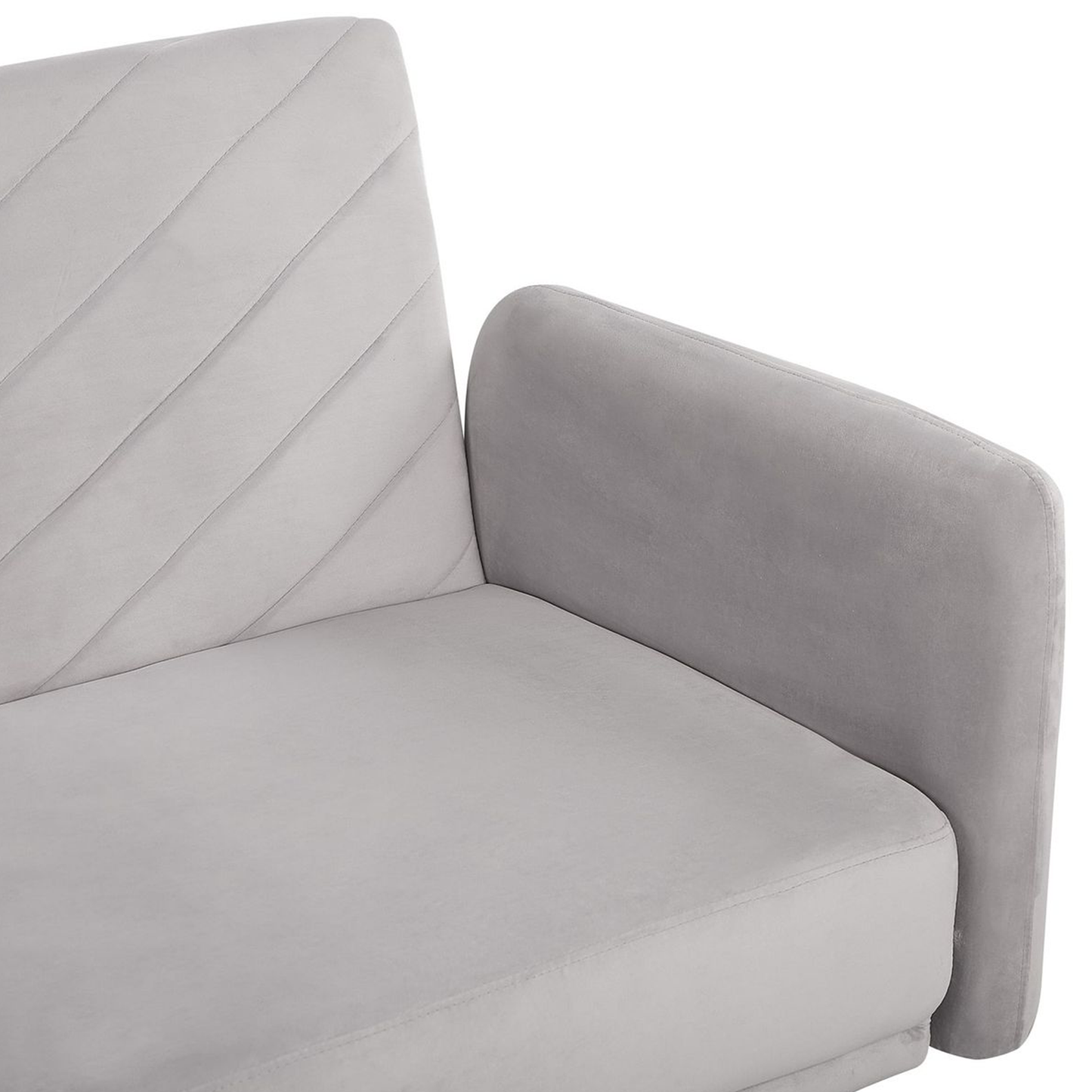 Schlafsofa Samtstoff hellgrau SENJA