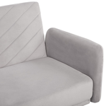 Schlafsofa Samtstoff hellgrau SENJA