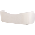 3-Sitzer Sofa Samtstoff weiss geschwungene Form VELTADA