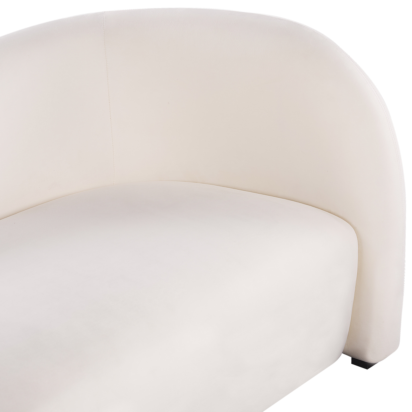 3-Sitzer Sofa Samtstoff weiss geschwungene Form VELTADA