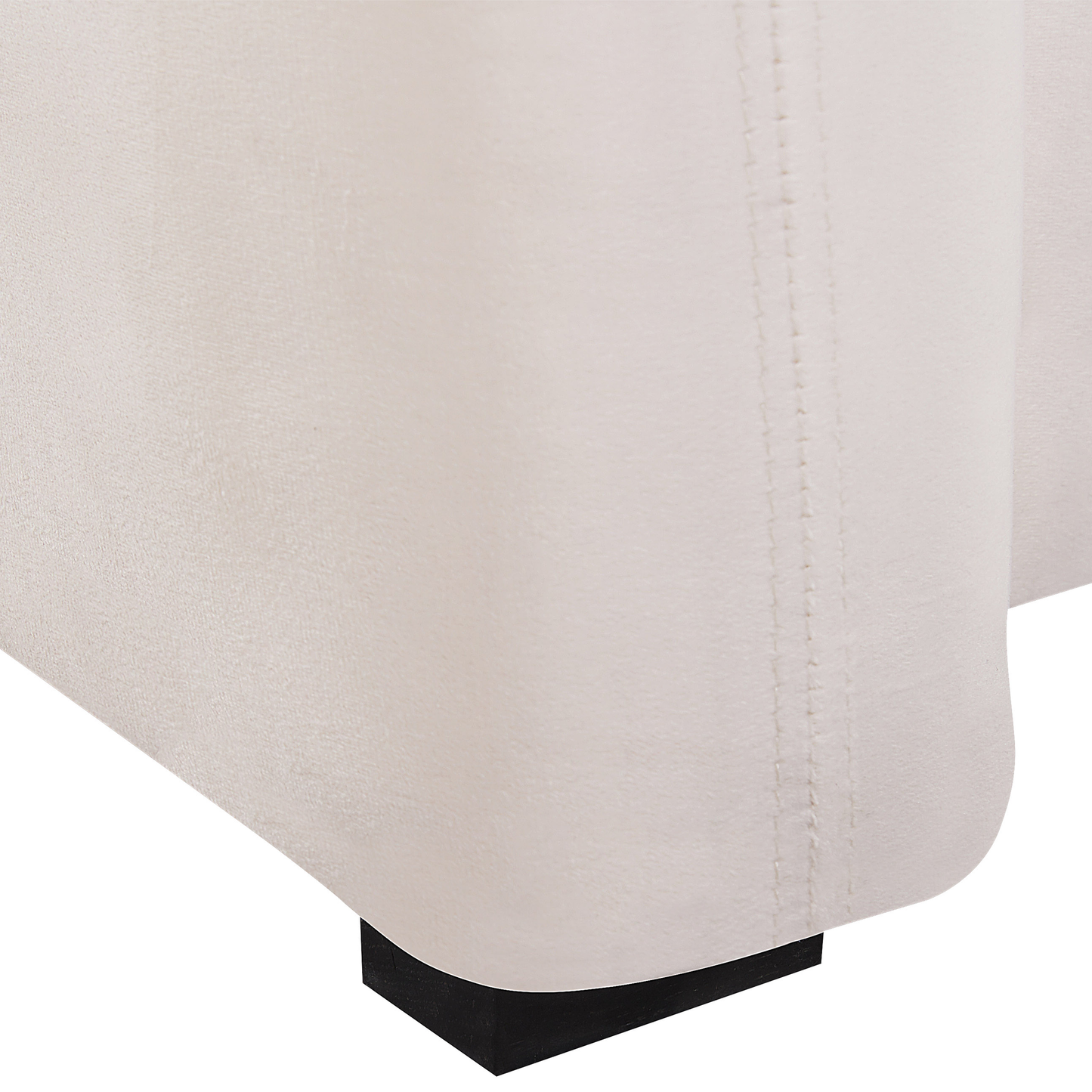 3-Sitzer Sofa Samtstoff weiss geschwungene Form VELTADA