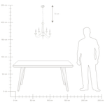 Kronleuchter DABUS Metall Weiss