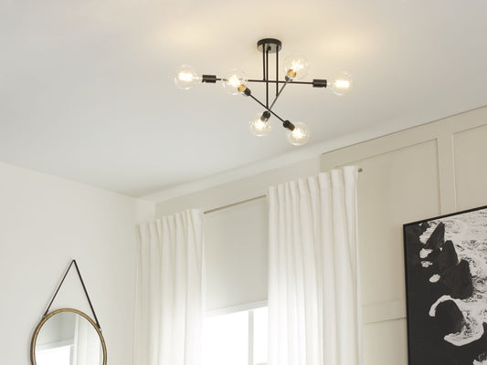 Deckenlampe KIDANE Metall Schwarz