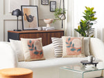 Dekokissen 2er Set CALLIOPSIS 45 x 45 cm Weiss Abstraktes Muster