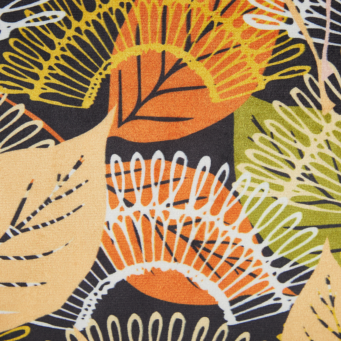 Dekokissen 2er Set LAGURUS Samtstoff 45 x 45 cm Bunt Pflanzenmuster