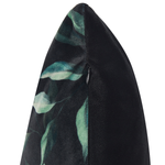 Dekokissen 2er Set TOADFLAX Samtstoff 45 x 45 cm Grün Schwarz Pflanzenmuster