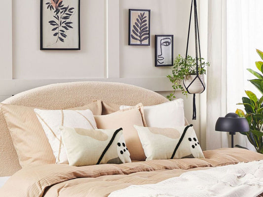 Dekokissen 2er Set OSTEOSPERMUM 30 x 50 cm Beige Abstraktes Muster